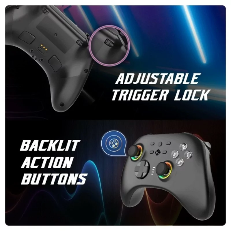 Cosmic Byte Stellaris Tri-Mode Wireless-Bluetooth-Wired Controller Black Cosmic Byte Stellaris Tri-Mode Wireless-Bluetooth-Wired Controller Black